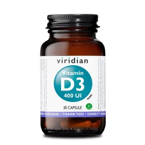 viridian vitamin D3 400 UI 30 capsule