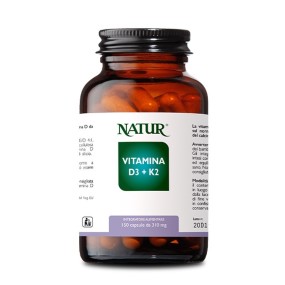 Integratore Alimentare Vitaminico Natur - Vitamina D3 + K2 cps